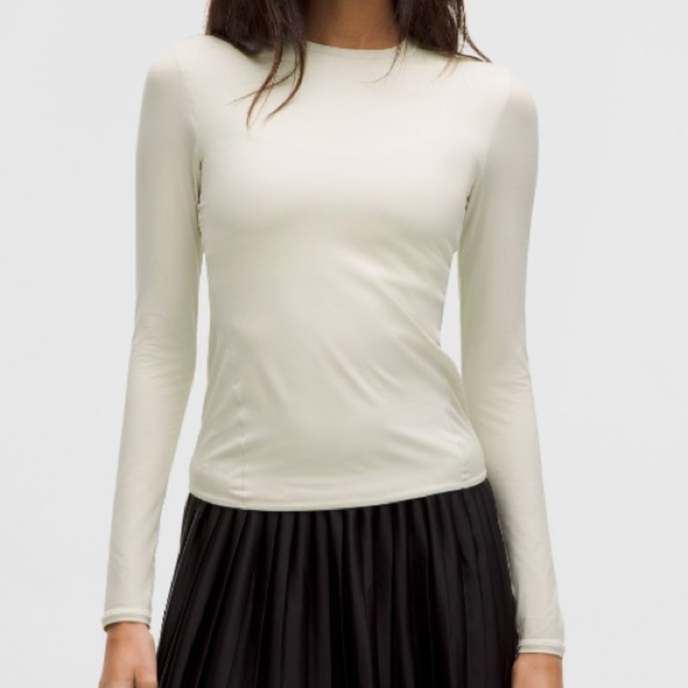 lululemon athletica Wundermost Ultra-Soft Nulu Crewneck Long Sleeve in bone
